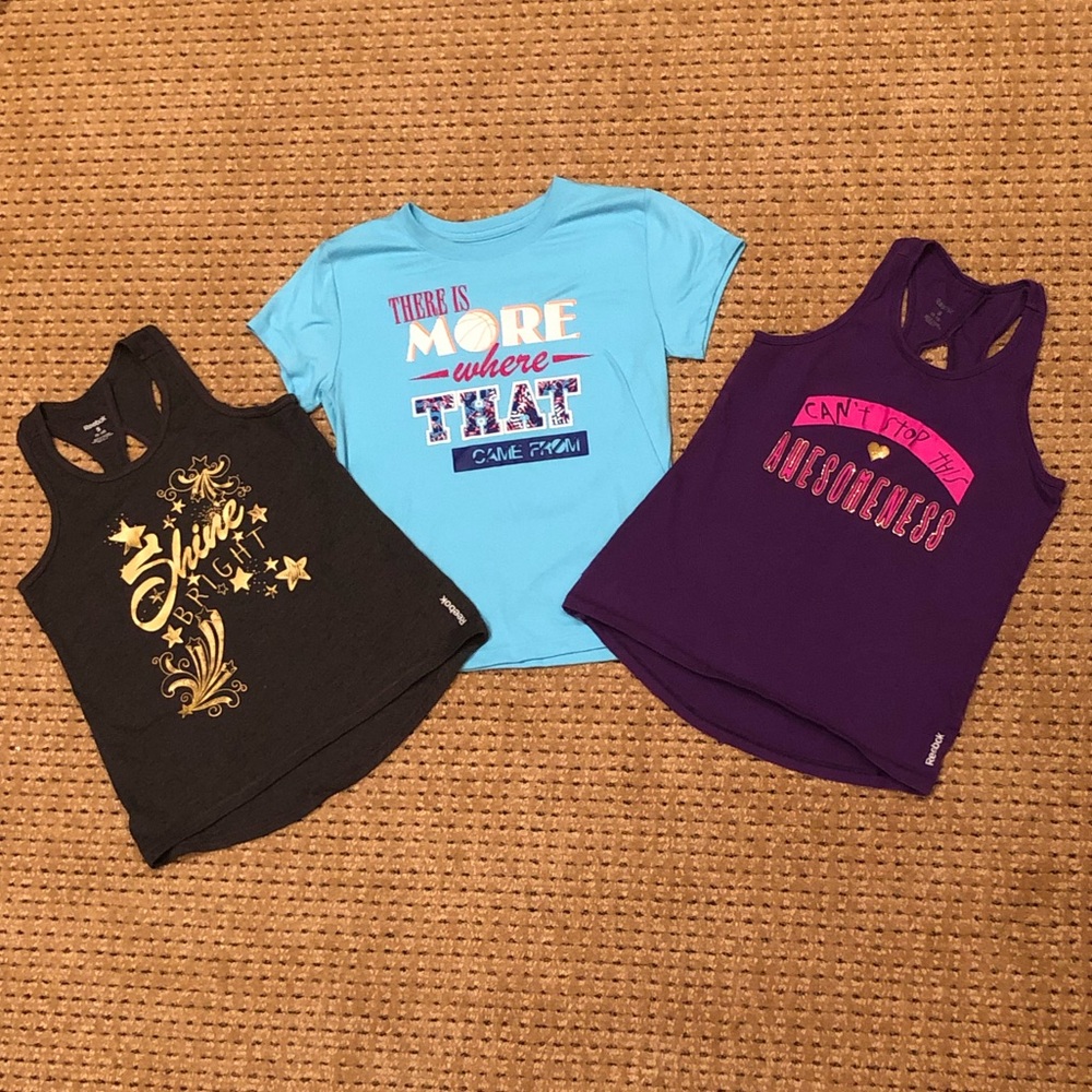 Three Girls Size 8-10 Reebok Summer Tops